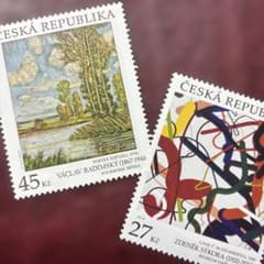 79090セール現品限 外国切手 チェコ発行絵画2種揃高額券 - メルカリ