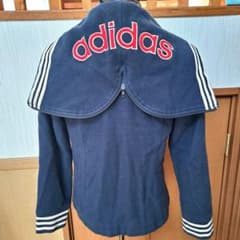 adidas ネイビー セーラー襟 ジャケット コート ダブルボタン