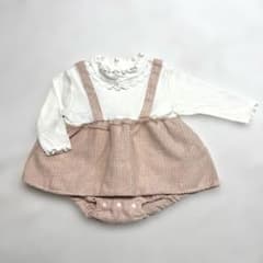 Cottoli ベビー ロンパース ピンク ホワイトのサムネイル