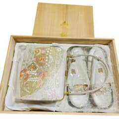 [Used once] Formal wear zori sandals and bag set made from obi fabric, suitable for formal kimono (tomesode, houmongi).