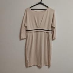 マタニティ 授乳口付き ワンピース ベージュのサムネイル