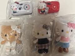 ハローキティ ぬいぐるみ マスコット 5点セットのサムネイル