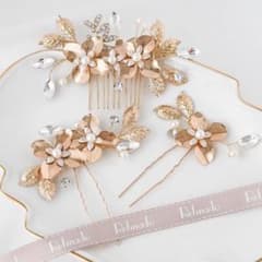 Refinado 結婚式 披露宴 ヘアアクセサリー ヘアピン ヘアバンドのサムネイル
