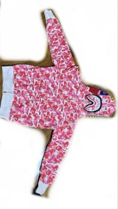 A BATHING APE ピンクカモ シャークパーカーのサムネイル