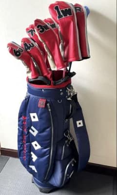 【希少・一点物】ONOFF キャディバッグ＋オーダーヘッドカバー8点セット 希少・一点物】ONOFF キャディバッグ＋オーダーヘッドカバー8点セット