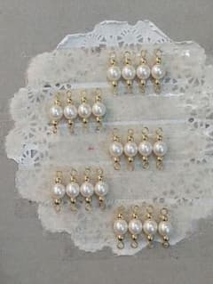 ハンドメイドコネクターチャーム アクリルパールビーズのコネクター20