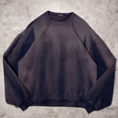 1990s USA製　茄子コン　無地スウェット　フェード　ネイビー　ヴィンスエのサムネイル