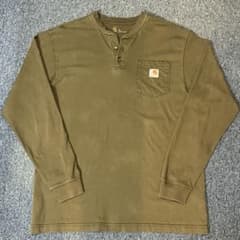 Carhartt ヘンリーネック サーマル ロンT カーキのサムネイル