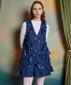 【希少・美品】sister jane デニム リボン ワンピース XSのサムネイル