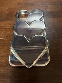 SHEIN 3 연립체 하트 클리어 케이스 실버 iPhone14