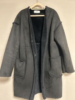AZUL BY MOUSSY ムートンコート ブラック Sのサムネイル