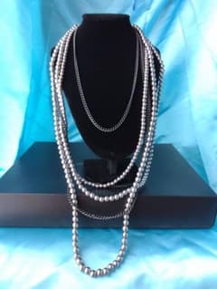 多連　ロングネックレス　ボールチェーン 　　MADE　IN　USAのサムネイル