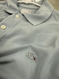 LACOSTE ラコステ ポロシャツ VINTAGE WASHED 水色 XXL