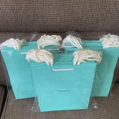 旧型　未使用美品ティファニー ショッピング 紙袋（20x25cm ）30枚セット 旧型 新品未使用ティファニー ショッピング 紙袋（20x25cm ）30枚