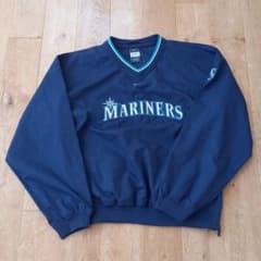 NIKE　MARINERS マリナーズ　ピステ　ナイロン　プルオーバーのサムネイル