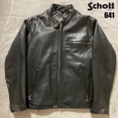 90sヴィンテージ　Schott 641 シングルライダース　ボア付き　36 90sヴィンテージ Schott 641 シングルライダース ボア付き 36 - メルカリ