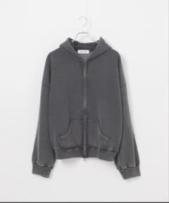 JERZEES別注ZIP UP HOODIE ダークグレー ジップアップパーカーのサムネイル