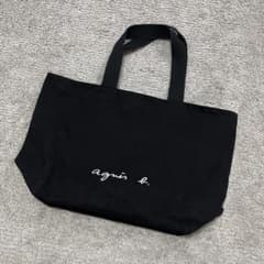 【agnes b. VOYAGE】Tote bag, cotton canvas, black
