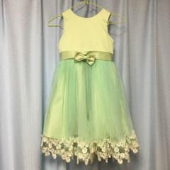値下げ★ドレス 女の子 グリーン 黄緑 結婚式 発表会 フォーマルドレスのサムネイル