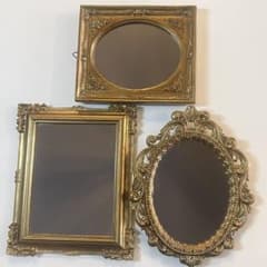 中古品 イタリア製 アンティーク風ミラー ゴールド 3種類 ①②③