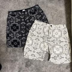 ハーフパンツ  黒、白 2点セットのサムネイル