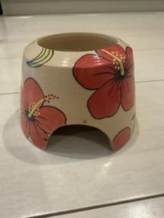 美品☆爬虫類用シェルター☆ハイビスカ柄のサムネイル