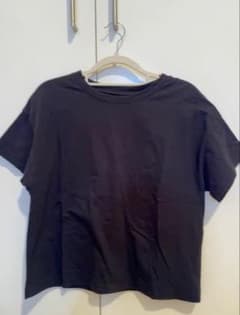 無地 クルーネック 半袖 Tシャツ ブラックのサムネイル