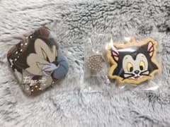 ディズニー ピノキオ フィガロ 缶バッジ ラバーキーホルダーのサムネイル