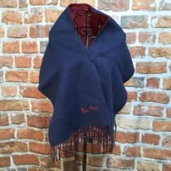 ■【春もおしゃれにNINA RICCIカシミヤ】 リバーシブルマフラー【保管品】のサムネイル