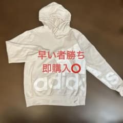adidas ビッグロゴパーカー S ホワイトのサムネイル