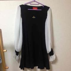 ヴィヴィアン☆袖シフォンワンピのサムネイル