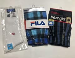 値下げ　asics ソックス　FILA  WRANGLER トランクスのサムネイル