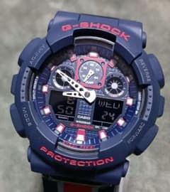 G-SHOCK GA-100MC デジタル腕時計 ネイビー/レッド - メルカリ