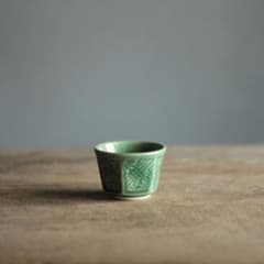 ぐい呑み 盃 面取 珉平焼 No.5 小西康のぶろぐ 茶道具 | 即中斎 海老茶碗 珉平焼 淡路 アンティーク 古道具 煎茶碗 工芸品