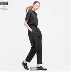 UNIQLO ユニクロ ✖️Theory感動タックイージーパンツ・　ブラック・Ｓのサムネイル