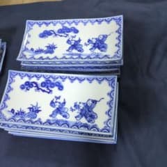 昭和レトロ　有田焼　鍋島華山　長角皿 10皿 昭和レトロ 有田焼 鍋島華山 長角皿 10皿 - メルカリ