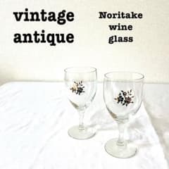 美品【 antique アンティーク 】 ノリタケ 金彩 ワイングラス 絶版