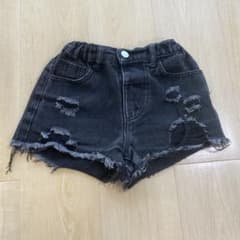 ブラック　ダメージハーフパンツのサムネイル