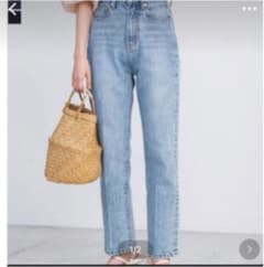 ベースメントオンライン センタープレスデニムパンツのサムネイル