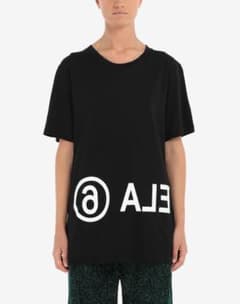 RINA様専用　MM6 メゾンマルジェラ　ロゴＴシャツ　ブラックのサムネイル