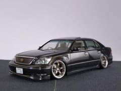 アオシマ 1/24 セルシオ 30後期 純正ハーフエアロ仕様 プラモデル 完成