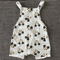 h&m オーバーオール　ミッキー　80