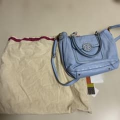 Tory Burch アマンダ クラシック 2WAY レザーライトブルー レザー 