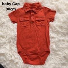 babyGap ベビー ロンパース ポロシャツ風 オレンジのサムネイル