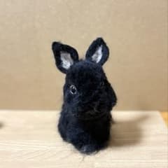 メルカリ市 ネザーランドワーフ 黒うさぎ 羊毛フェルト ハンドメイド ぬいぐるみ メルカリ市 ネザーランドワーフ 黒うさぎ 羊毛フェルト ハンドメイド