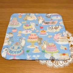 ふわふわガーゼハンカチ⭐️ユキエモン⭐️クックキャッツ ブルー