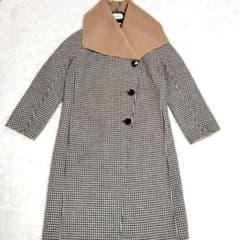 【マックスマーラ】白タグ　クチートアマーノ　ノーカラー　ジャケット　千鳥格子36 マックスマーラ】白タグクチートアマーノノーカラージャケット千鳥格子36