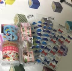 ファンテープ4袋&ファブリックシール4袋&キティーグッズのサムネイル