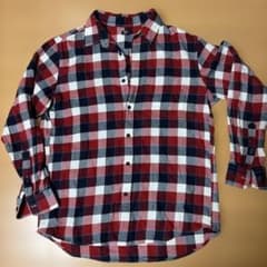 UNIQLO ネルシャツ レッド×ネイビー×ホワイト XLのサムネイル