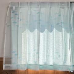 【定価19360円】魚模様のレースカーテン　170✖️105 定価19360円】魚模様のレースカーテン 170✖️105 - メルカリ
